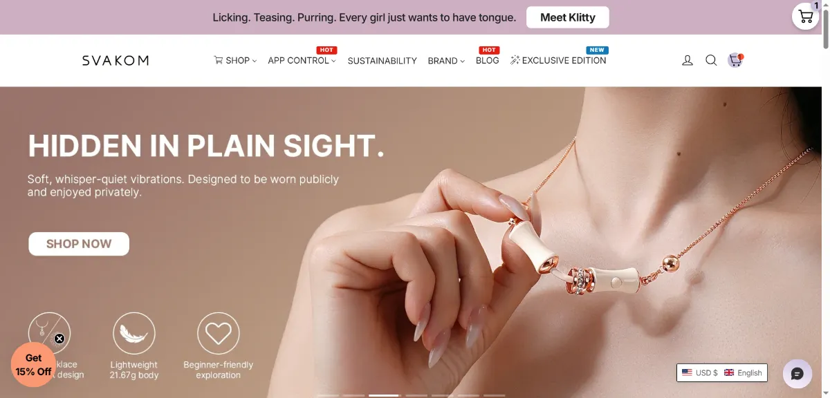 The SVAKOM home page