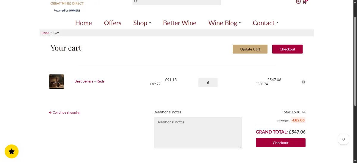 The Greatwinesdirect cart