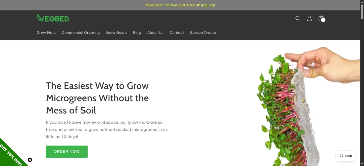 The Vegbed home page
