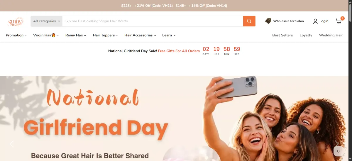 The Sunny Hair home page