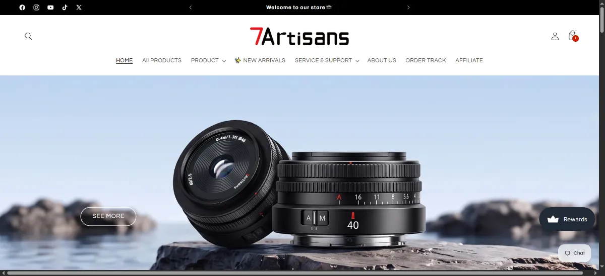 The 7Artisans home page