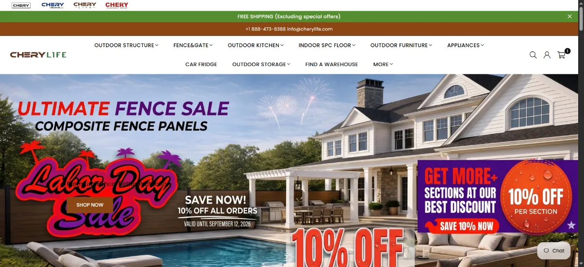 The CheryLife home page