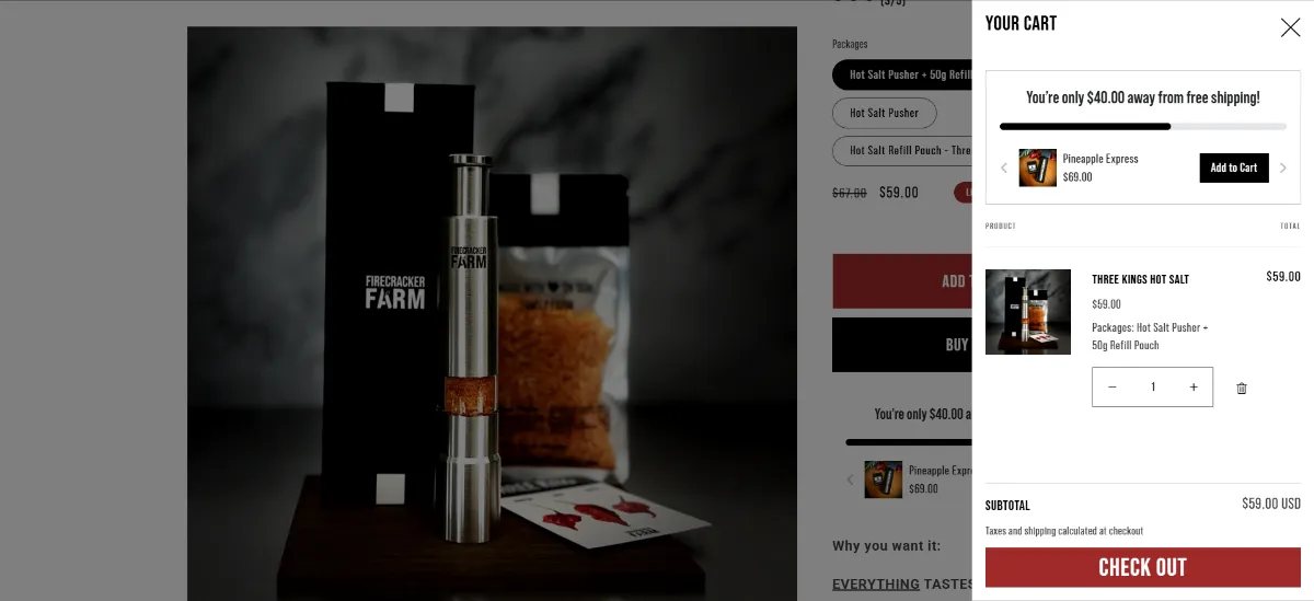The Firecracker Farm cart