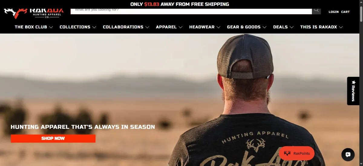 The RakAdx home page