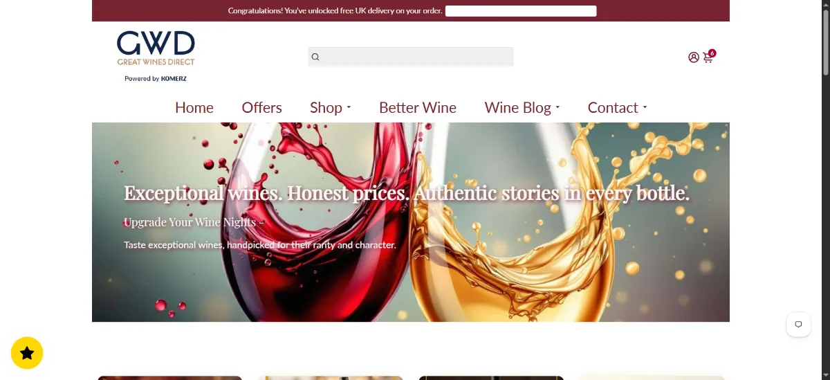 The Greatwinesdirect home page