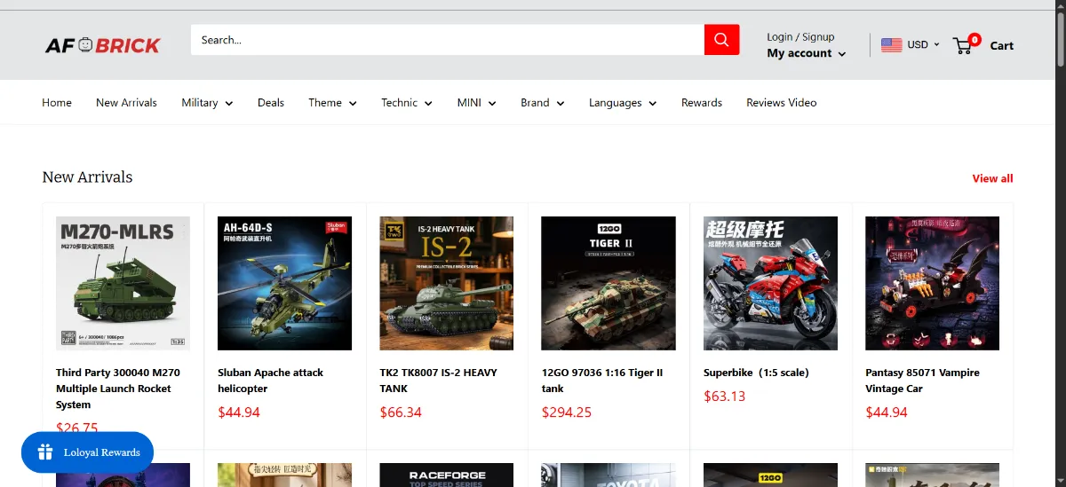 The Afobrick home page