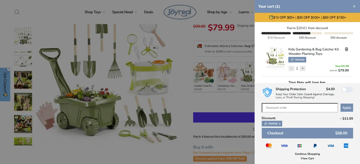 The Joyreal Toys cart