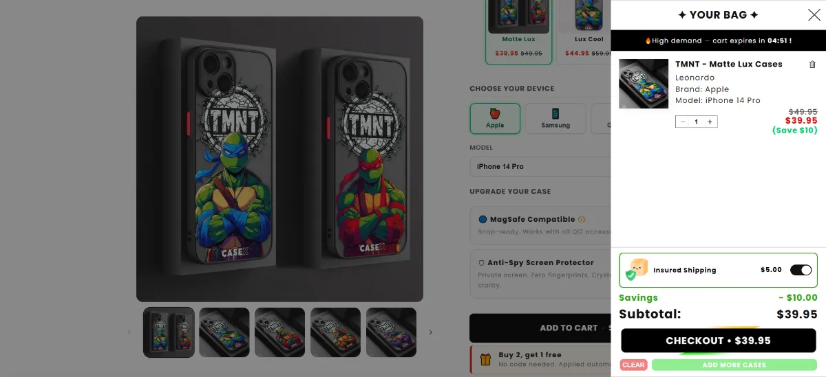 The Case X Kingdom cart