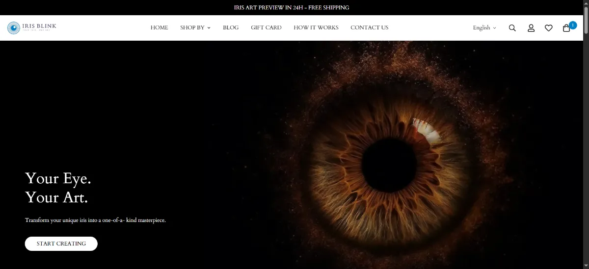 The Iris Blink home page
