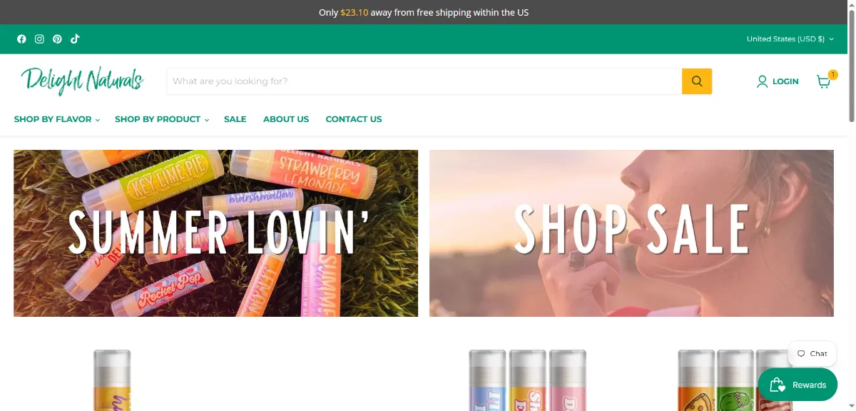 The Delight Naturals home page