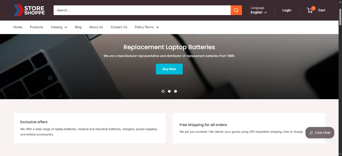 The Store Shoppe home page