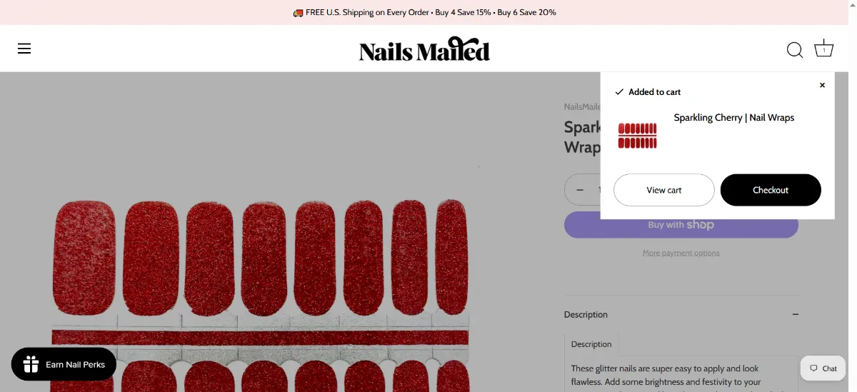 The Nails Mailed cart