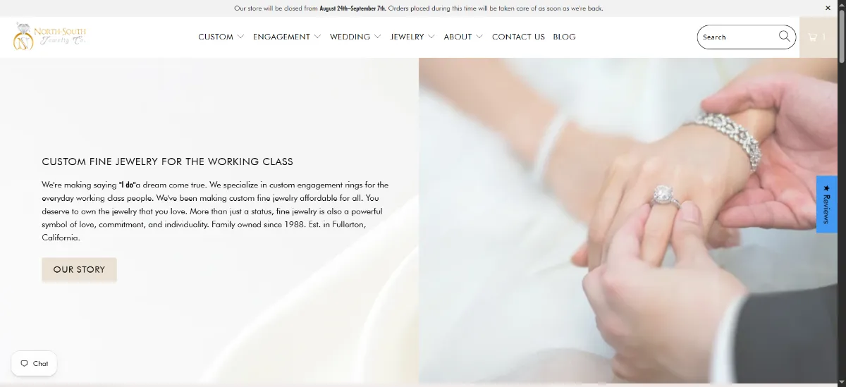 The North and South Jewelry home page