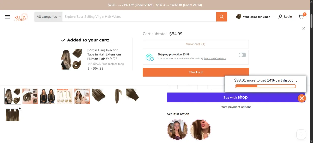 The Sunny Hair cart