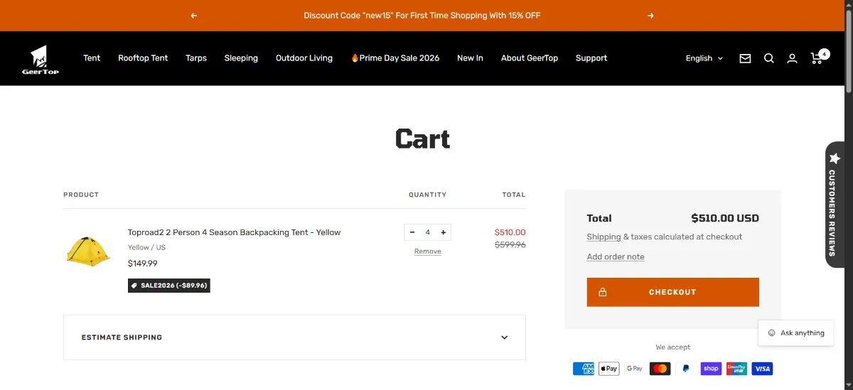 The GeerTop Outdoor cart