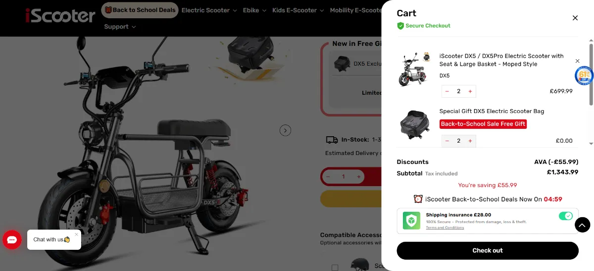 The iScooter cart