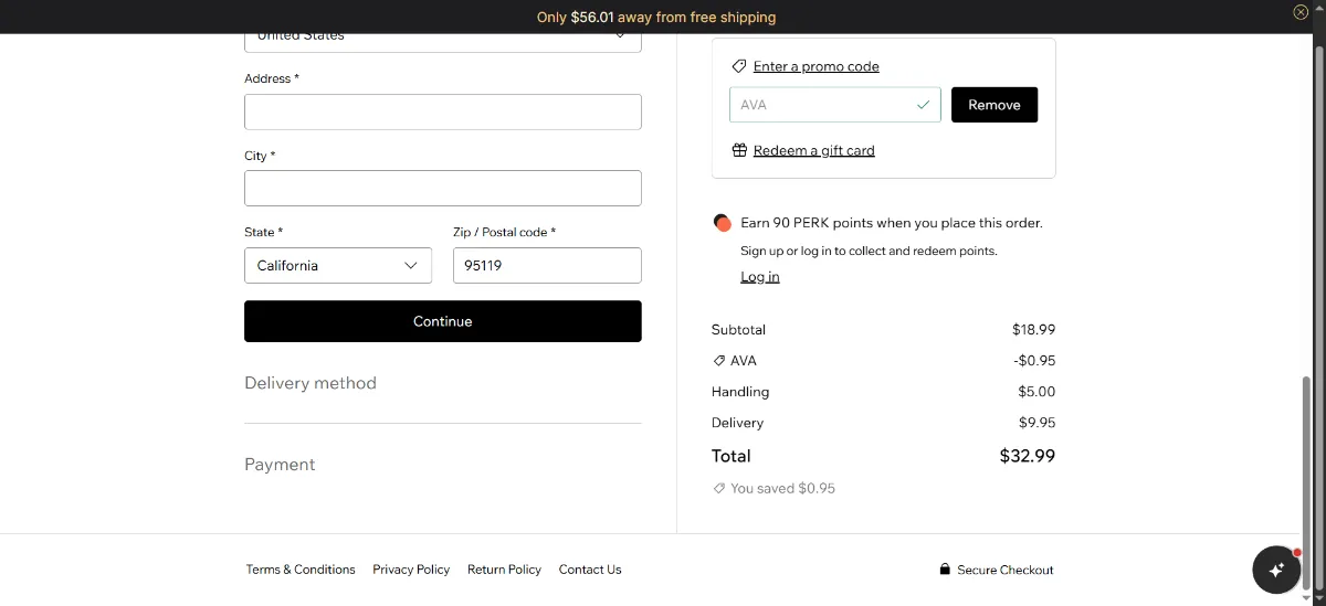 The Julo Shop checkout, with the discount code box