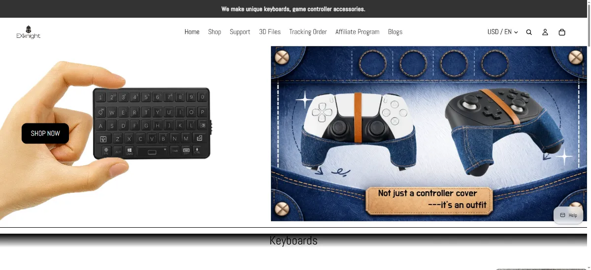 The EXknight home page