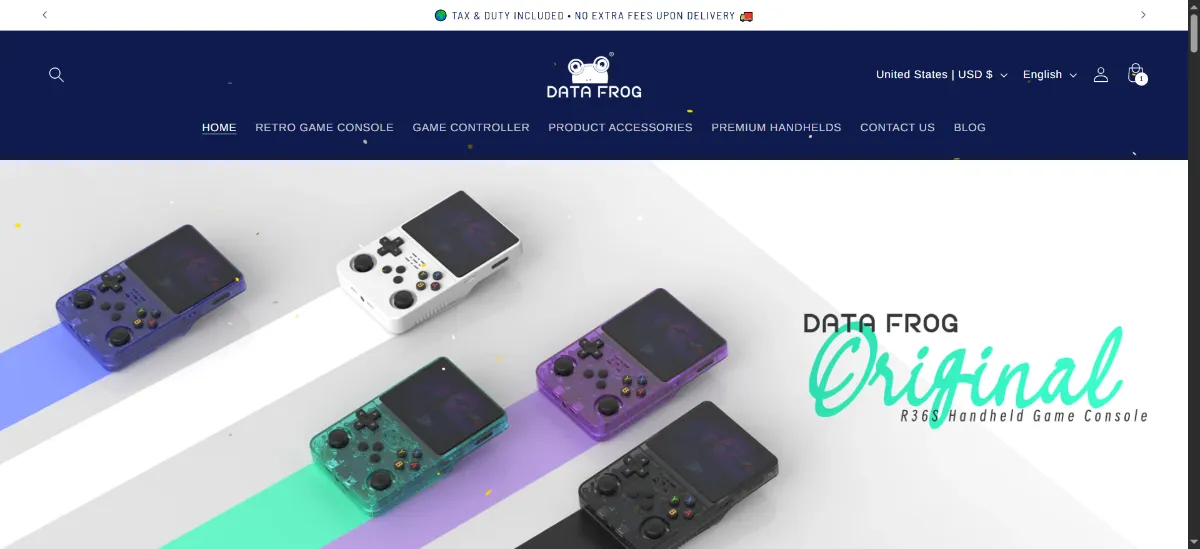 The DATA FROG home page