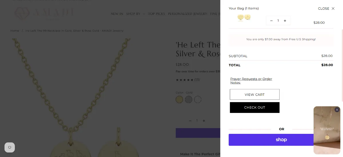 The AMADI Jewelry cart