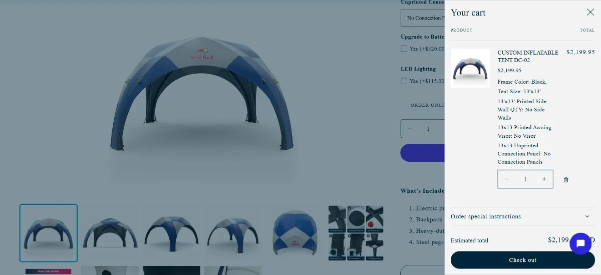The Deluxe Canopy cart