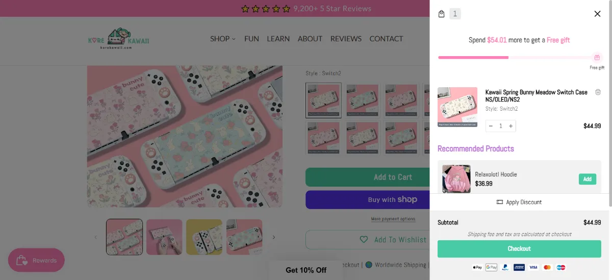 The Kore Kawaii cart