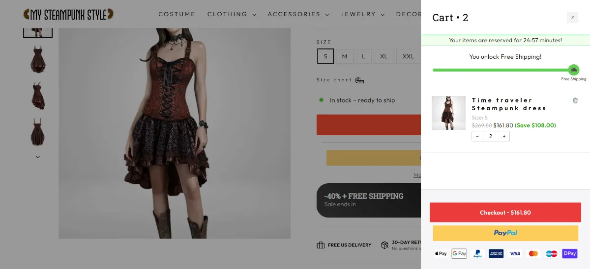The My Steampunk Style cart