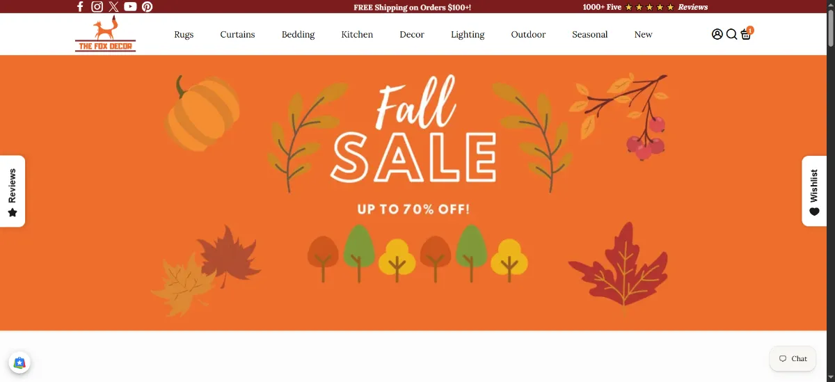 The The Fox Decor home page