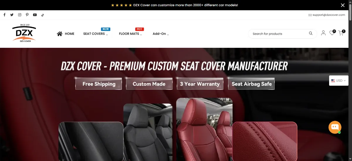 The DZX Cover home page