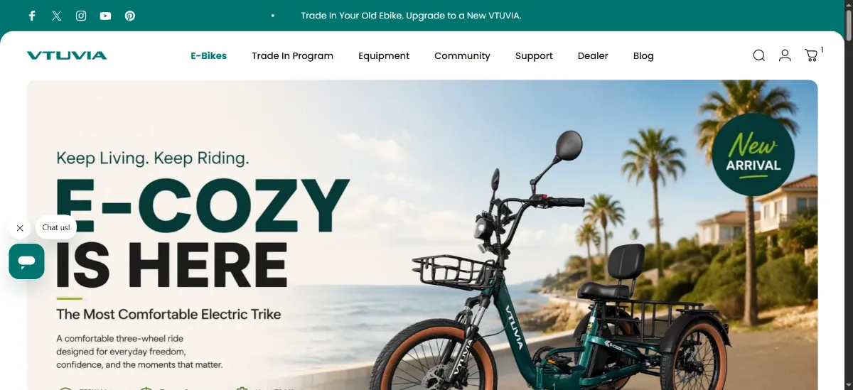 The Vtuvia Ebike home page
