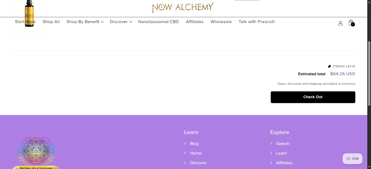 The Now Alchemy cart