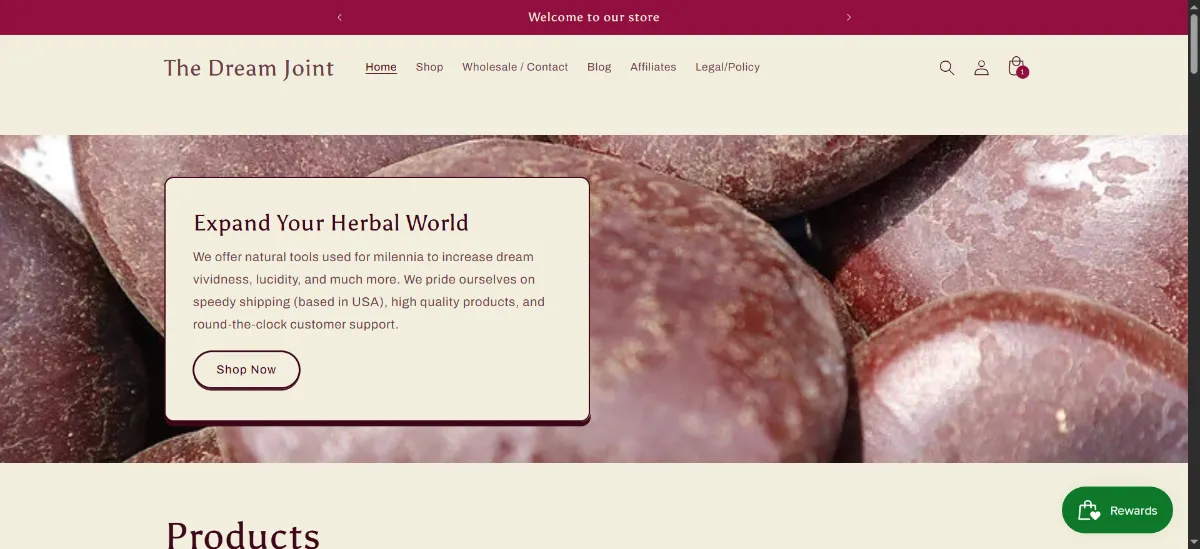 The The Dream Joint home page