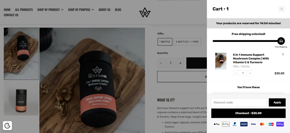 The Dr Watson CBD cart