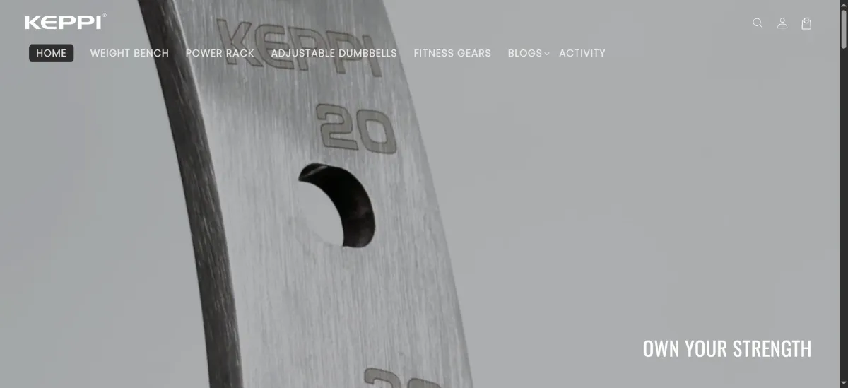 The Keppi Fitness home page