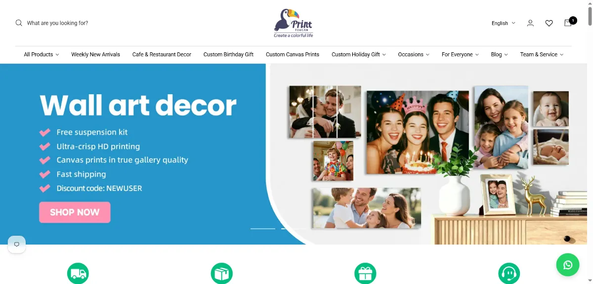 The PrintToucan home page