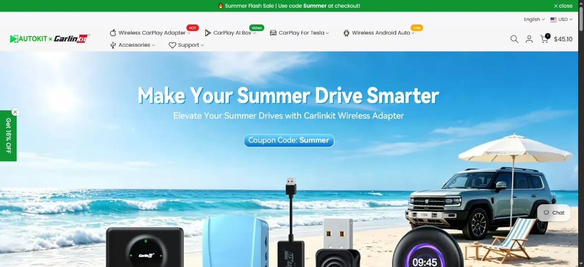 The AutoKit CarPlay home page