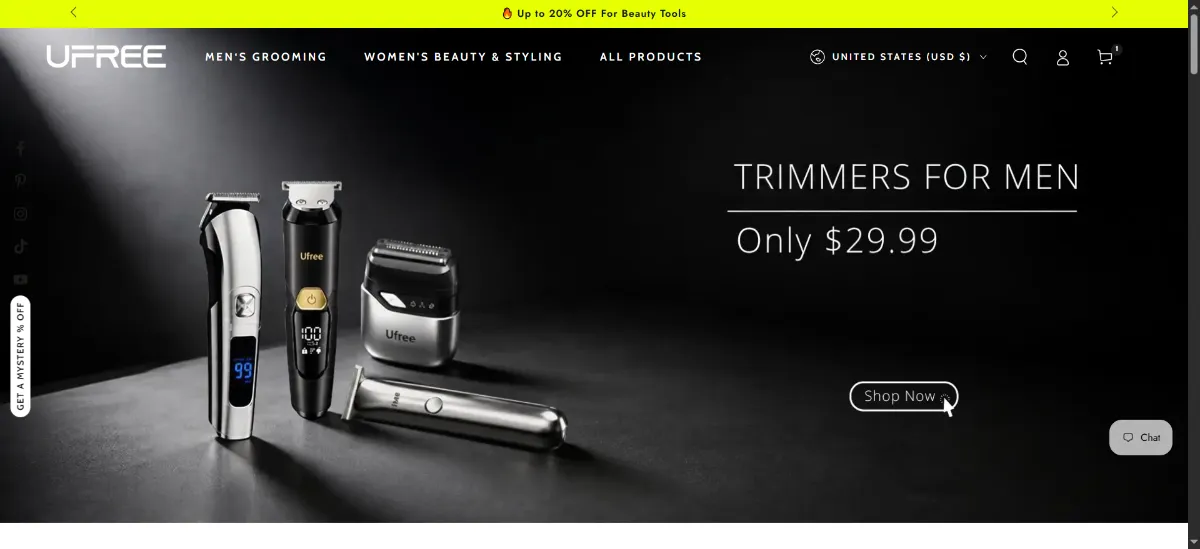 The Ufree home page